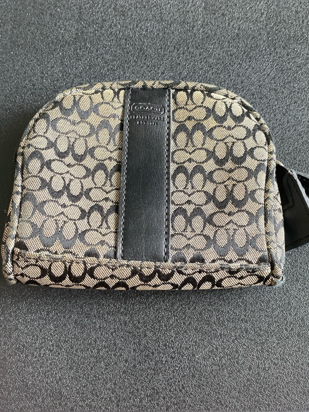 Vintage Coach Monogram Canvas Toiletry Bag